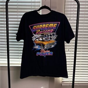 Black and Orange Short Sleeve Tees with Bold Graphics